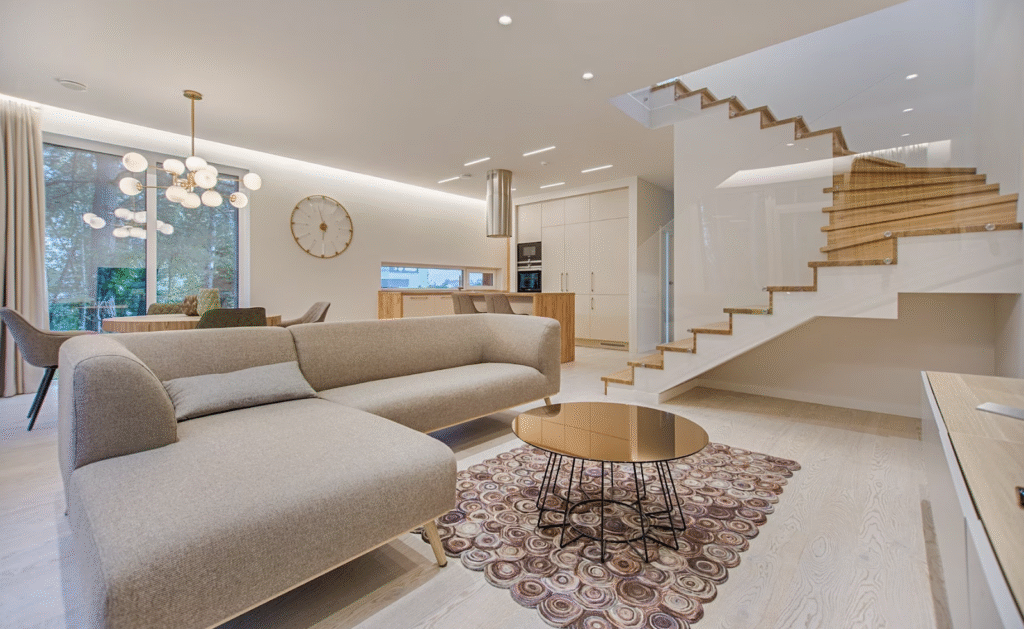 Modern living room with elegant decor.